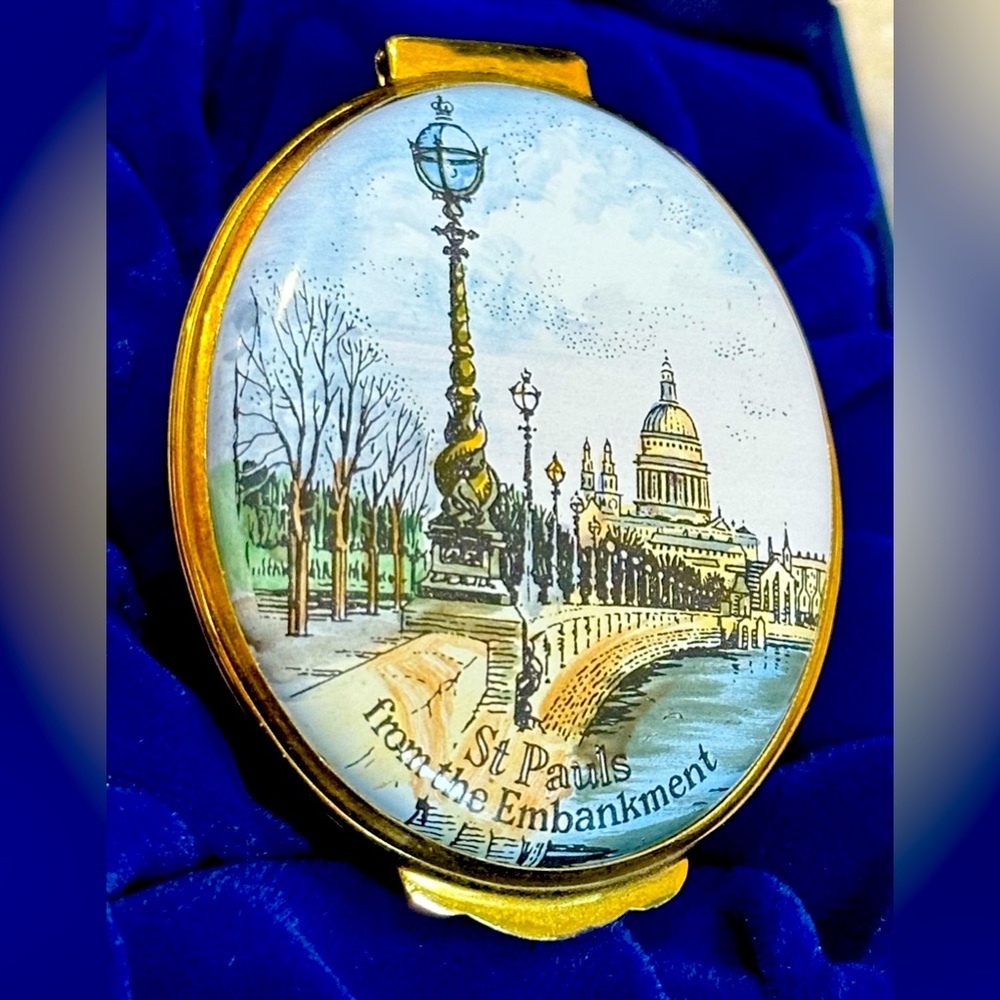 Crummles & Co. Vintage Enamel Box: St. Paul’s from the Embankment